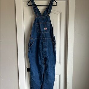 Vintage Round House USA Denim Overalls Workwear Bib Carpenter 90s